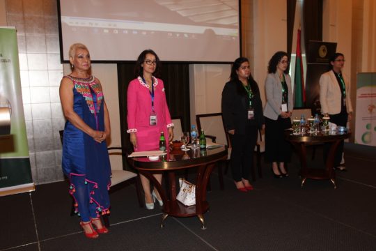 L-R: Ms. Sandi Saskena, Dr. Ismahane Elouafi, Dr. Asma Salman, Dr. Sabrina Joseph and Dr. Kakul Agha