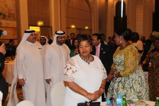 R – L: H. E. Madam Bongi Ngema – Zuma exchanging pleasantries with HH Sheikh Juma Bin Maktoum