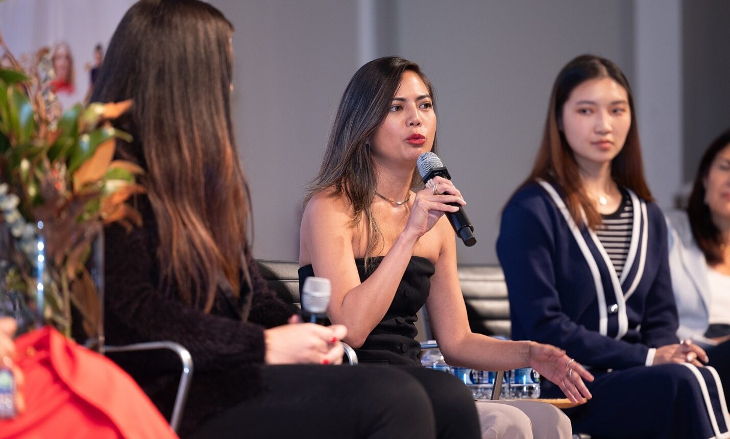 Founder and CEO of Dime, inc, Abby Huang Speaking during the Tech Panel Session at GPWC 2024 New York Event