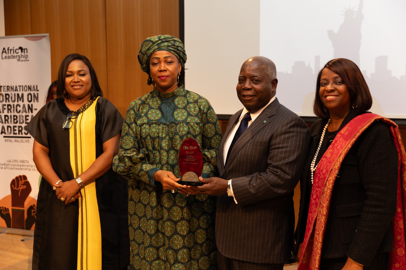 GPF 2025 Awards - Dr. Ibifuro Ken-Giami, HE Dr. Fatima Maada Bio, PM Philip Davis, Hon. Reta Jo Lewis